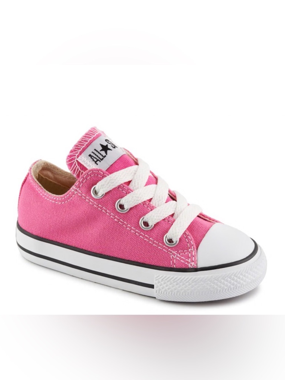 Converse Pink and White Canvas Sneakers